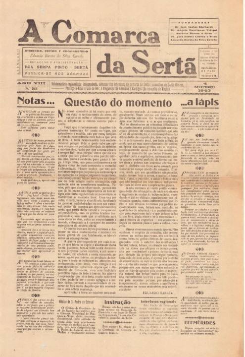 A Comarca Da Sertã Nº355 04 09 1943 P