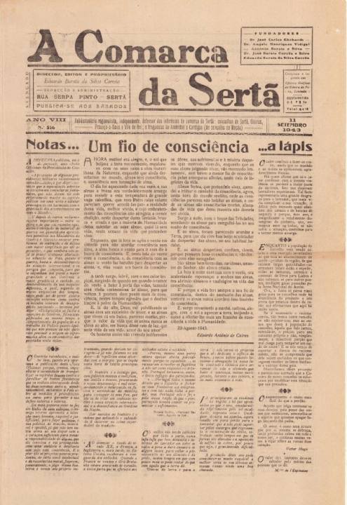 A Comarca Da Sertã Nº356 11 09 1943 P