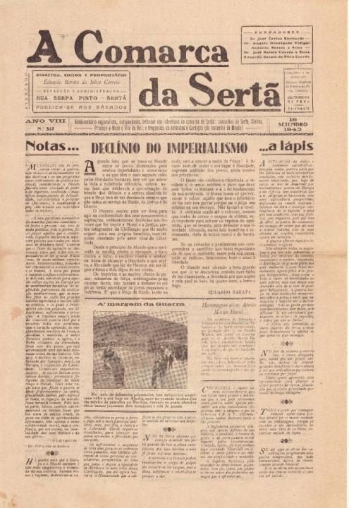 A Comarca Da Sertã Nº357 18 09 1943 P