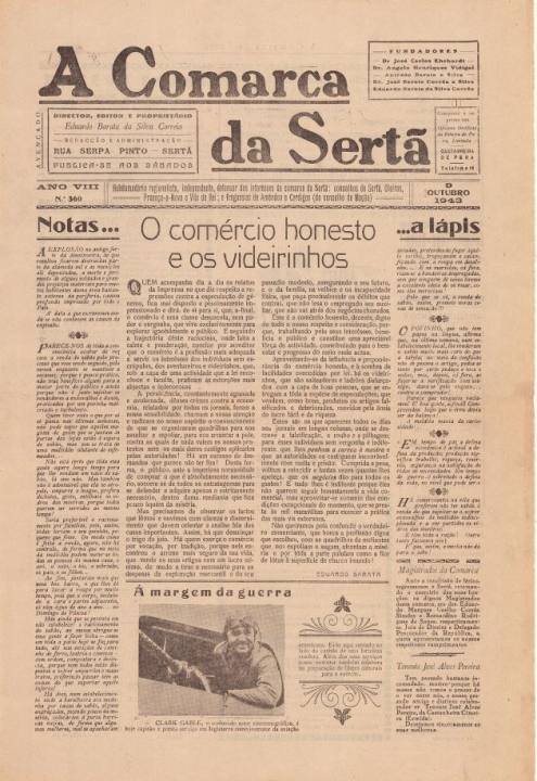 A Comarca Da Sertã Nº360 09 10 1943 P