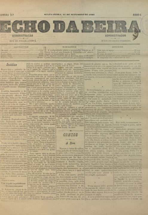 Echo Da Beira Nº37 11 09 1897 P