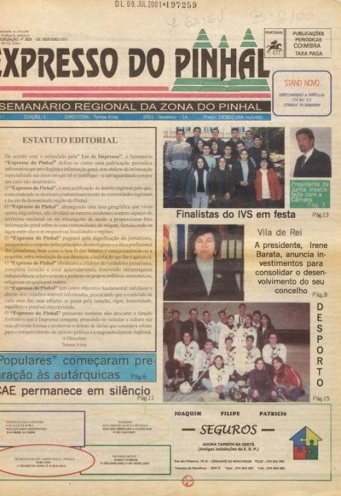 Expresso Do Pinhal Nº1 14 02 2001 P