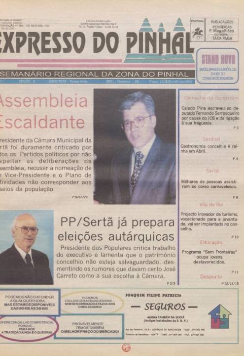 Expresso Do Pinhal Nº3 28 02 2001 P