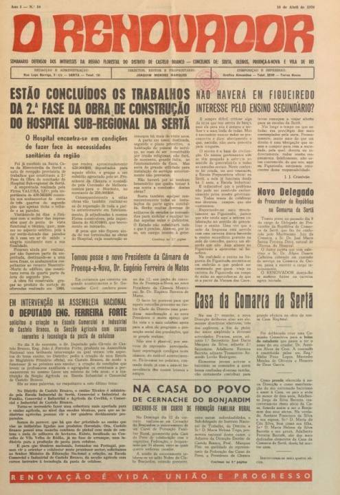 O Renovador Nº10 18 04 1970 P