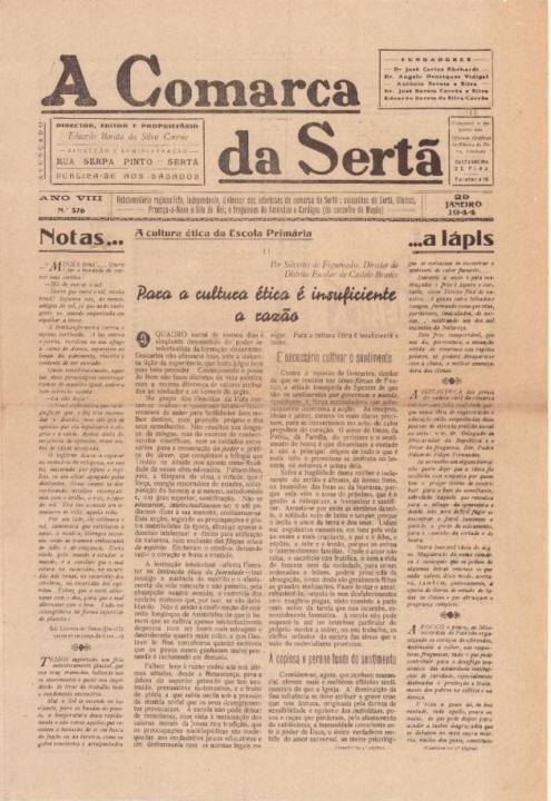 A Comarca Da Sertã Nº376 29 01 1944 P