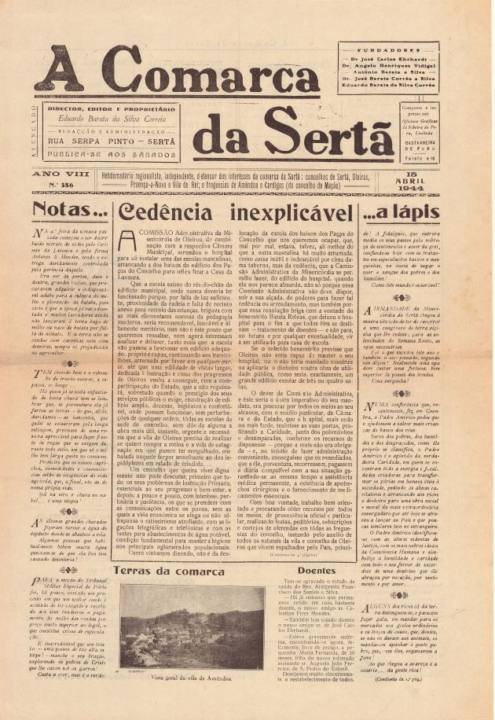 A Comarca Da Sertã Nº386 15 04 1944 P