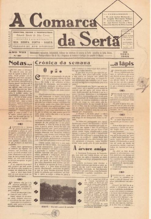 A Comarca Da Sertã Nº387 22 04 1944 P