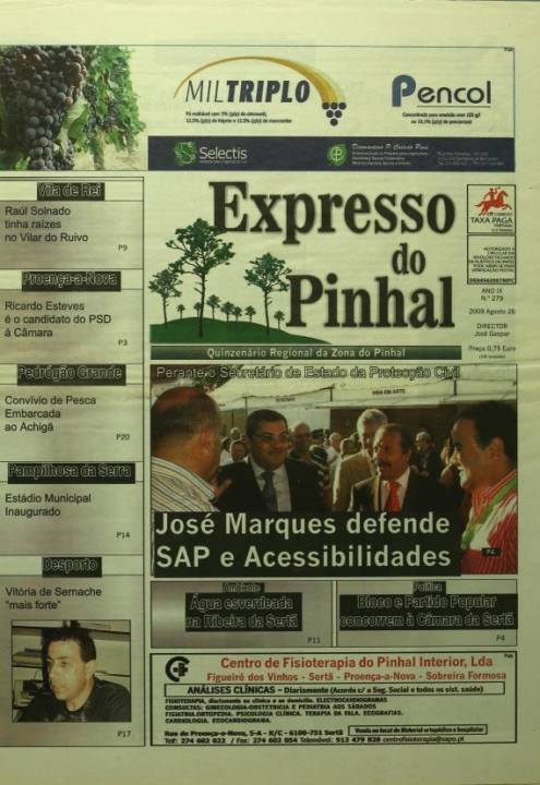 Expresso Do Pinhal Nº279 26 08 2009 P