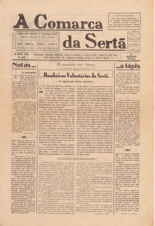 A Comarca Da Sertã Nº403 19 08 1944 P