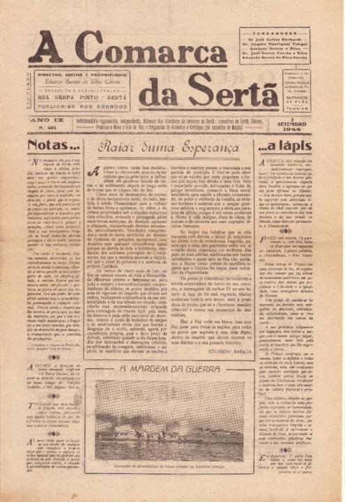 A Comarca Da Sertã Nº405 02 09 1944 P
