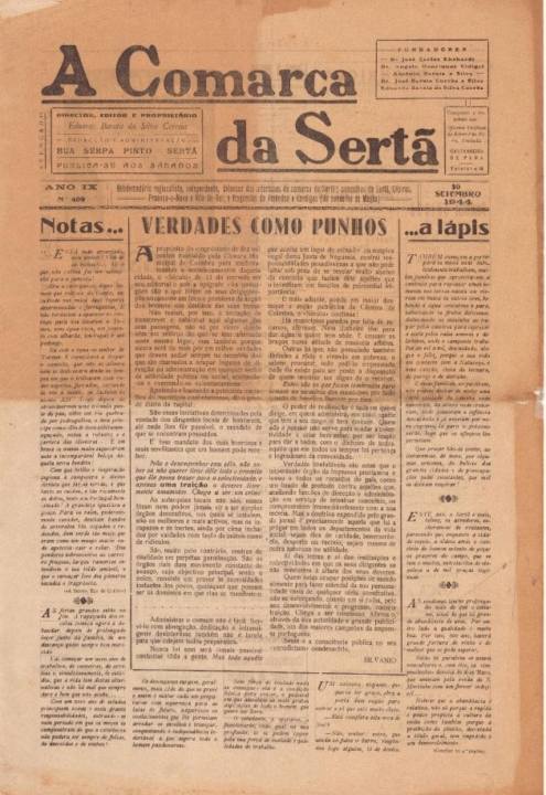 A Comarca Da Sertã Nº409 30 09 1944 P