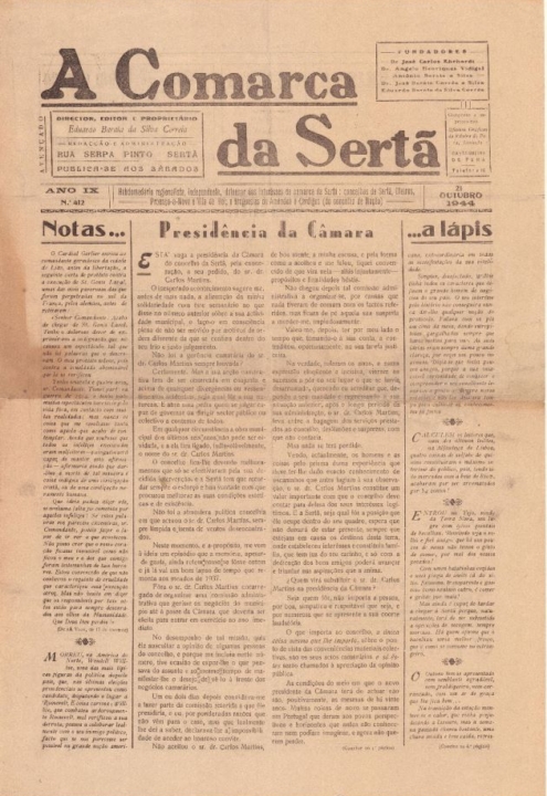 A Comarca Da Sertã Nº412 21 10 1944 P