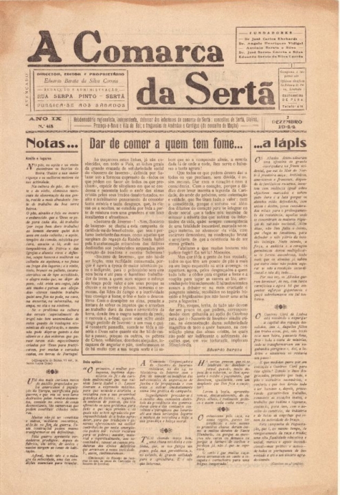 A Comarca Da Sertã Nº418 02 12 1944 P