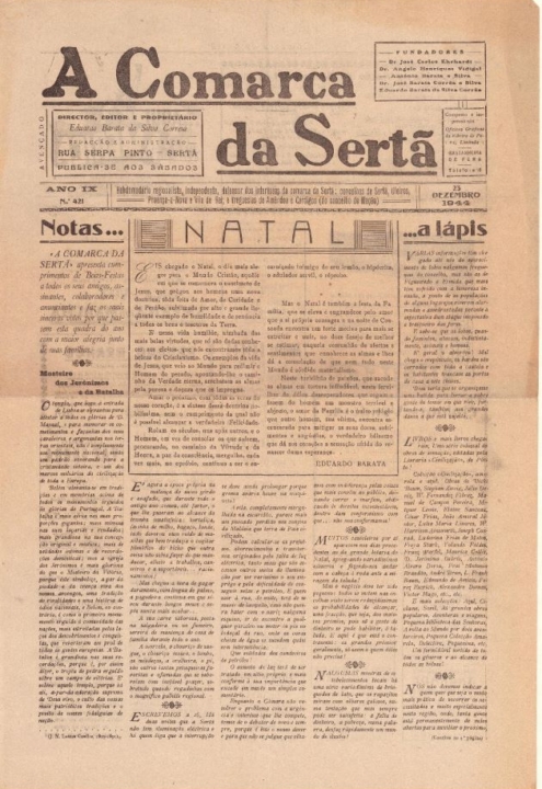 A Comarca Da Sertã Nº421 23 12 1944 P
