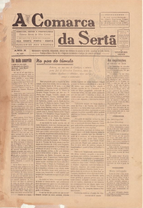 A Comarca Da Sertã Nº427 03 02 1945 P
