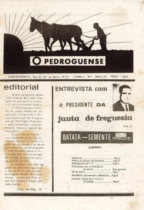 O Pedroguense Nº1 Abril 1977 P