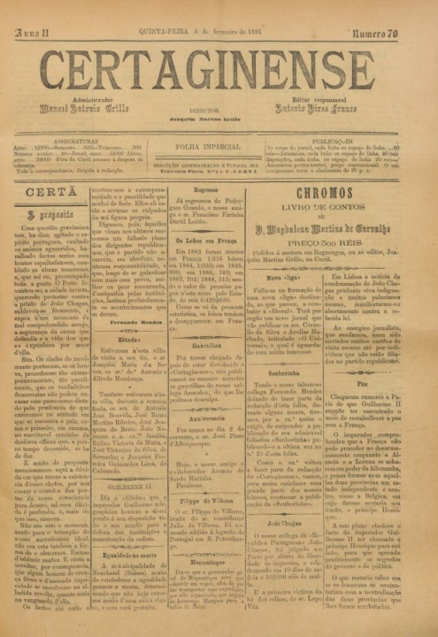 Certaginense Nº70 05 02 1891 P