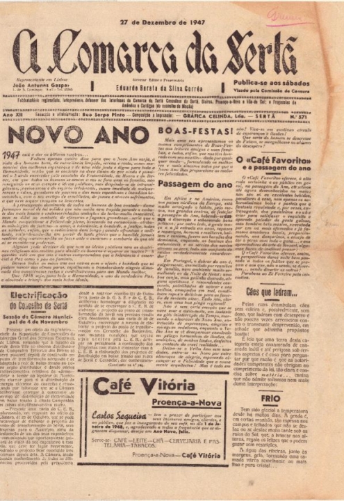 A Comarca Da Sertã Nº571 27 12 1947 P