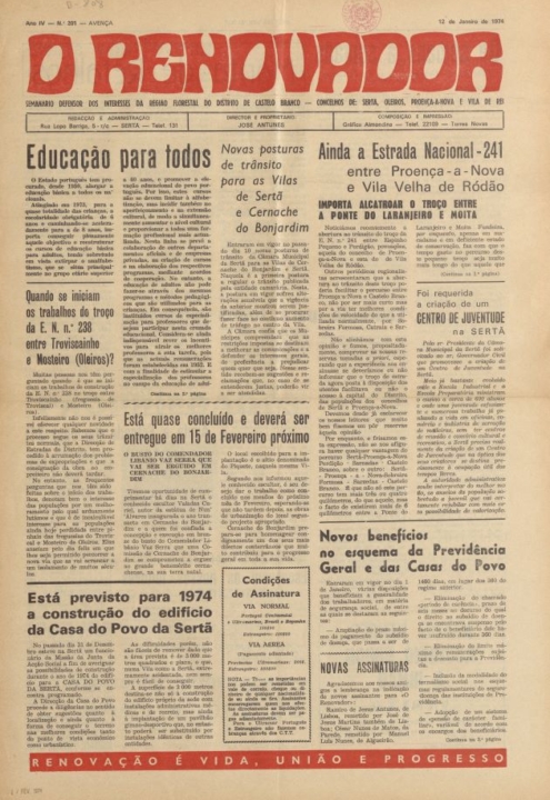 O Renovador Nº201 12 01 1974 P