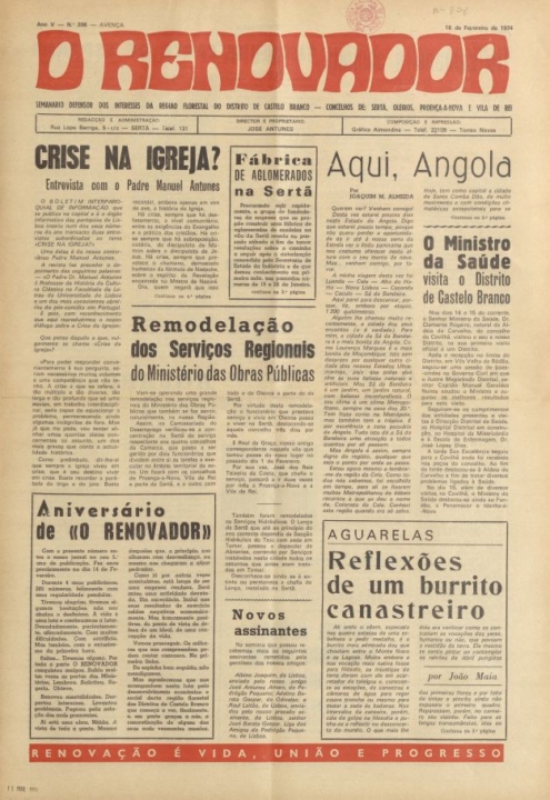 O Renovador Nº206 16 02 1974 P