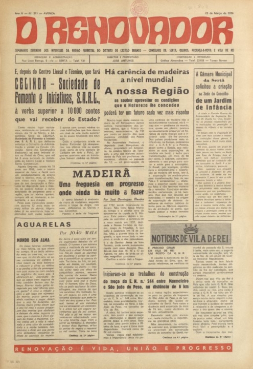 O Renovador Nº211 23 03 1974 P