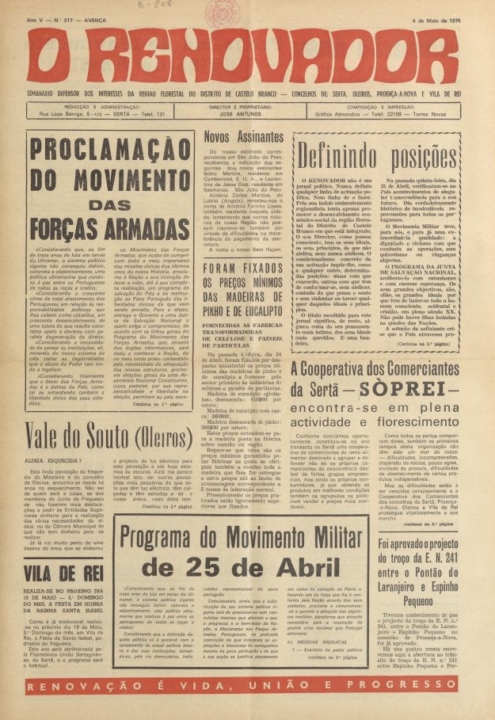 O Renovador Nº217 04 05 1974 P