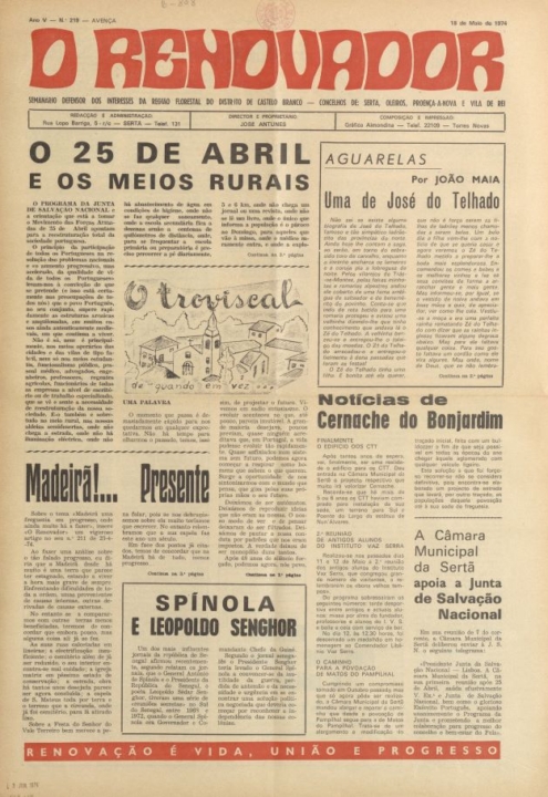 O Renovador Nº219 18 05 1974 P