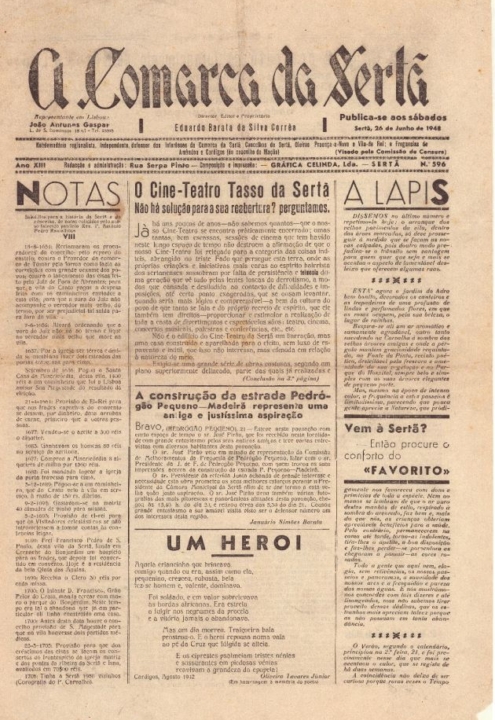 A Comarca Da Sertã Nº596 26 06 1948 P
