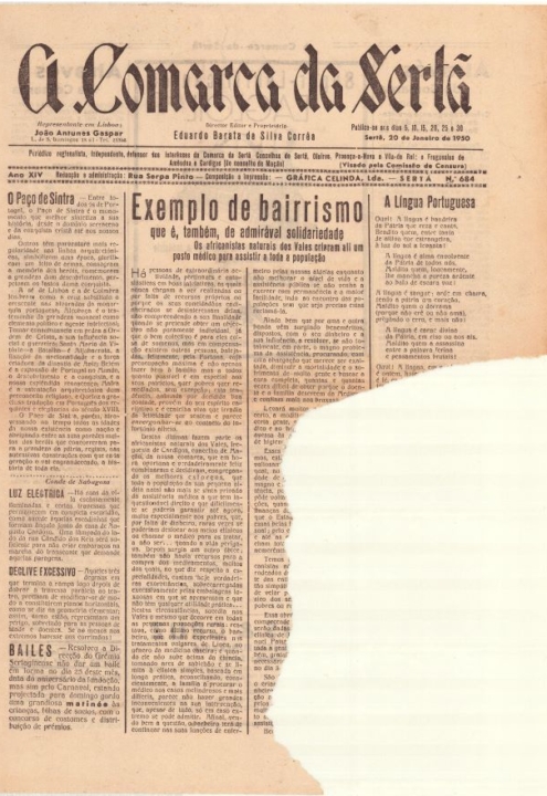 A Comarca Da Sertã Nº684 20 01 1950 P
