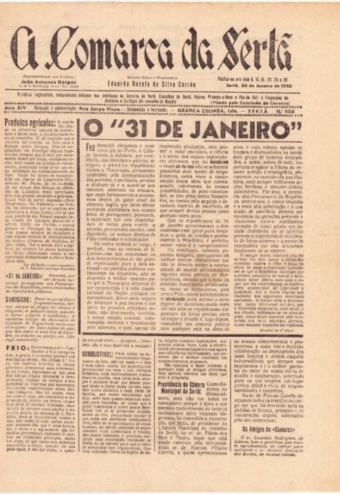 A Comarca Da Sertã Nº686 30 01 1950 P