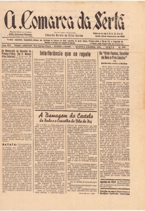 A Comarca Da Sertã Nº691 25 02 1950 P