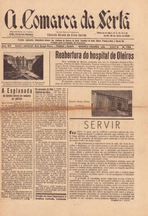A Comarca Da Sertã Nº704 10 05 1950 P