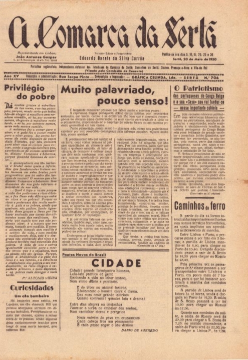 A Comarca Da Sertã Nº706 20 05 1950 P