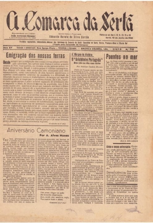 A Comarca Da Sertã Nº710 10 06 1950 P