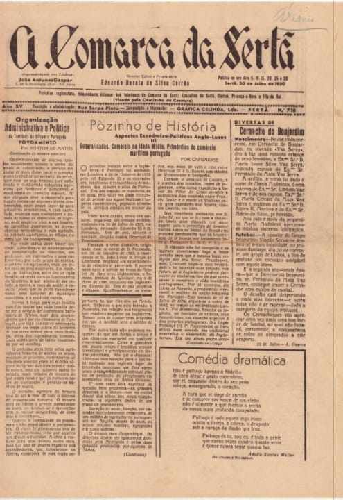 A Comarca Da Sertã Nº718 30 07 1950 P