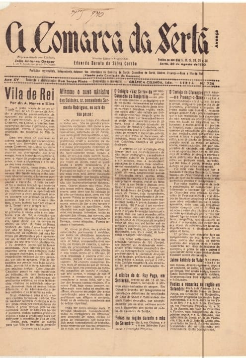 A Comarca Da Sertã Nº724 30 08 1950 P