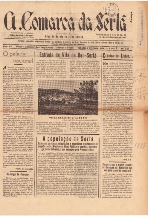 A Comarca Da Sertã Nº731 05 10 1950 P