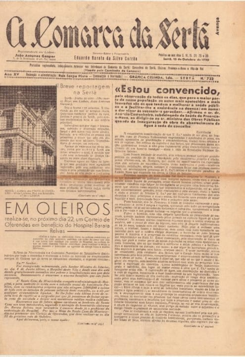 A Comarca Da Sertã Nº732 15 10 1950 P