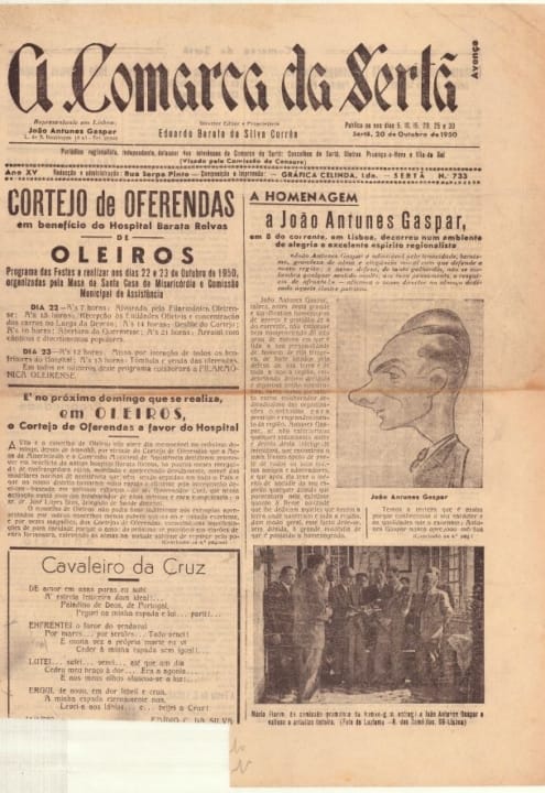 A Comarca Da Sertã Nº733 20 10 1950 P