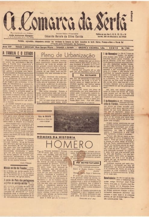 A Comarca Da Sertã Nº735 30 10 1950 P