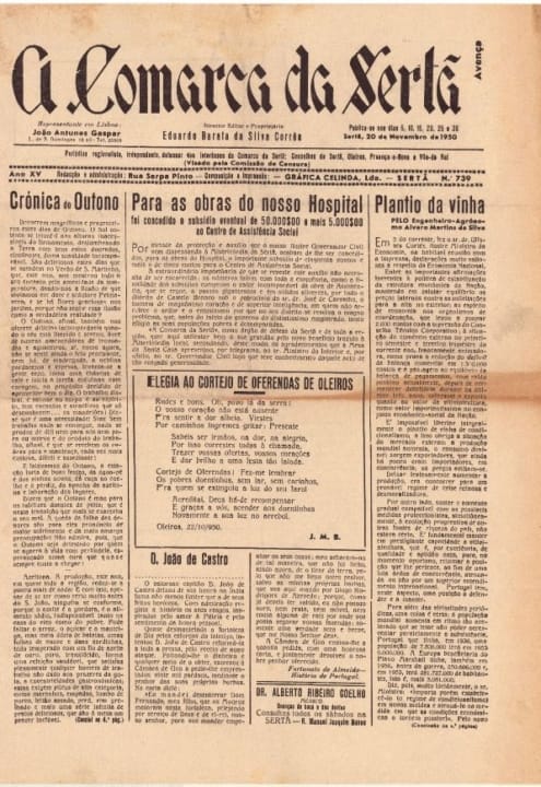 A Comarca Da Sertã Nº739 20 11 1950 P