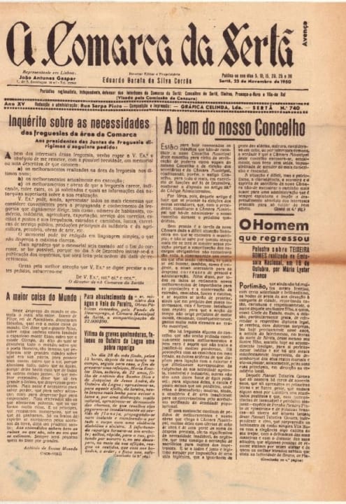 A Comarca Da Sertã Nº740 25 11 1950 P