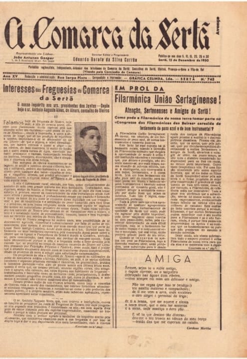 A Comarca Da Sertã Nº743 15 12 1950 P