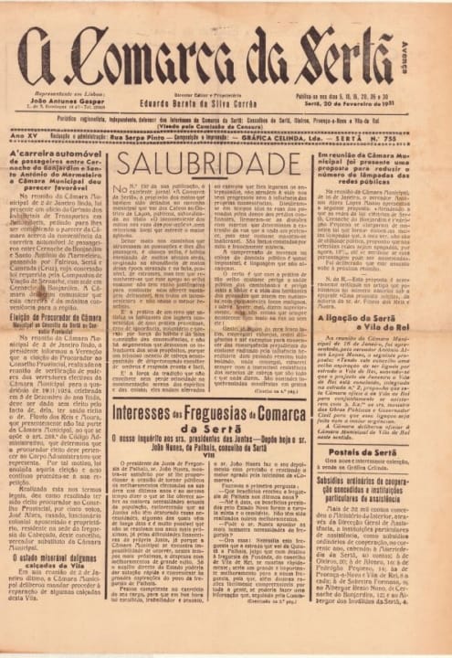 A Comarca Da Sertã Nº755 20 02 1951 P