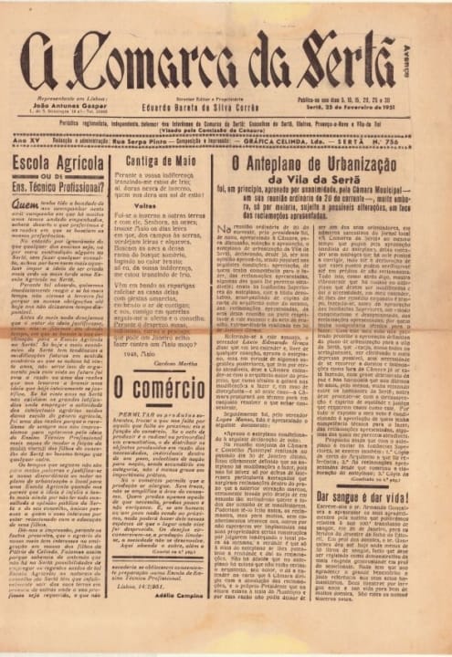 A Comarca Da Sertã Nº756 25 02 1951 P