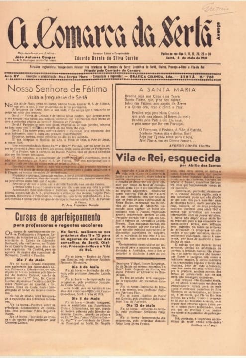A Comarca Da Sertã Nº768 05 05 1951 P