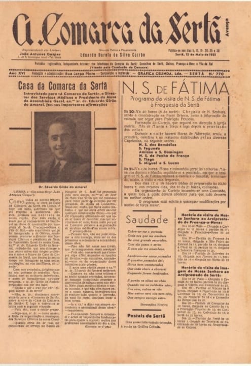 A Comarca Da Sertã Nº770 15 05 1951 P