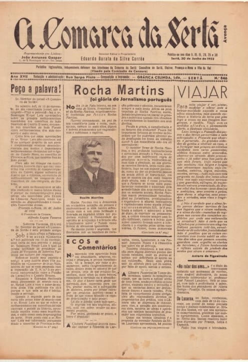 A Comarca Da Sertã Nº846 30 06 1952 P