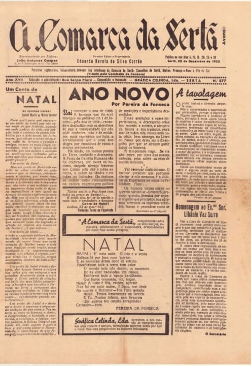 A Comarca Da Sertã Nº877 30 12 1952 P