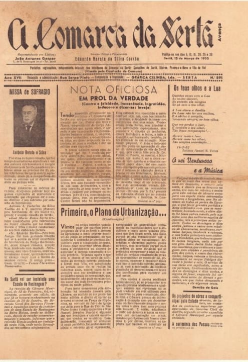 A Comarca Da Sertã Nº891 15 03 1953 P